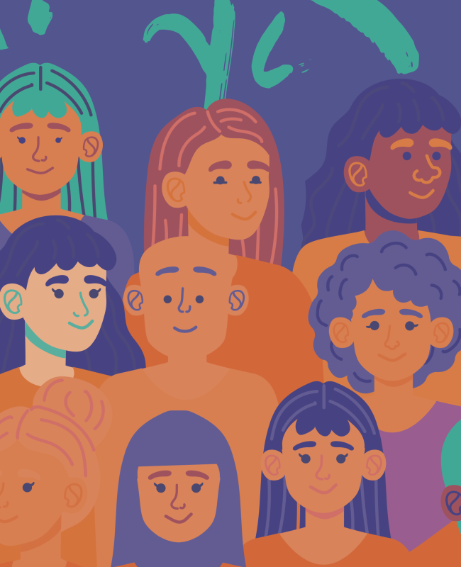 colorful crowd